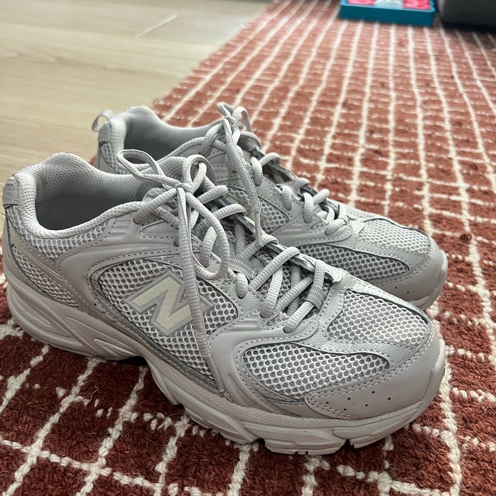 New Balance Gray Mesh Sneakers